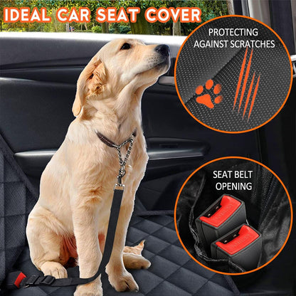 Ultimate Dog Car Seat Cover - Waterproof, Non-Slip Back Seat Protector for Pets and Kids - Fits Most Cars, SUVs, and Trucks - Black