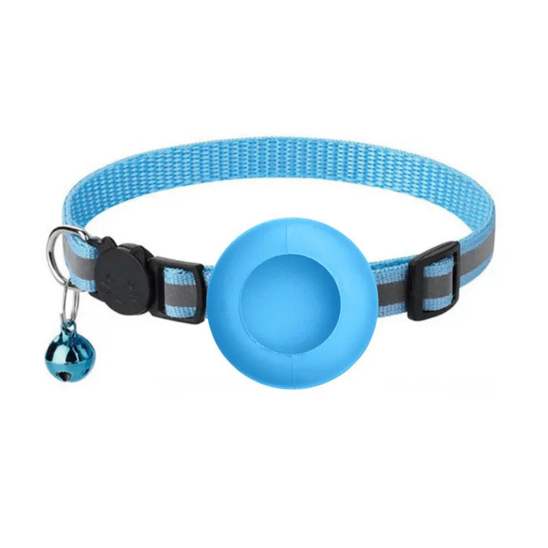 Adorable Reflective Cat Collar with Breakaway Safety, Bell, and Airtag Holder - Perfect for Your Feline Friend!
