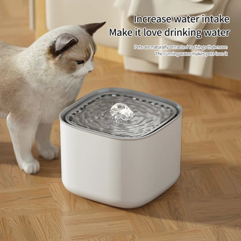 3L Automatic Cat Water Fountain - Large Capacity USB Electric Filtered Water Dispenser for Cats