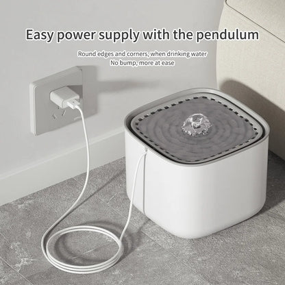 3L Automatic Cat Water Fountain - Large Capacity USB Electric Filtered Water Dispenser for Cats