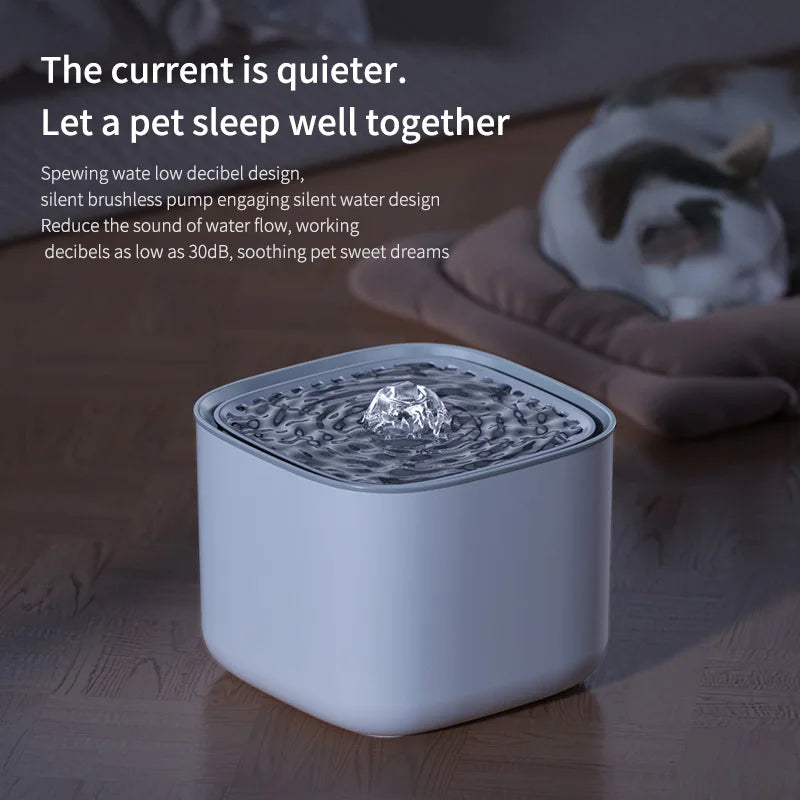 3L Automatic Cat Water Fountain - Large Capacity USB Electric Filtered Water Dispenser for Cats