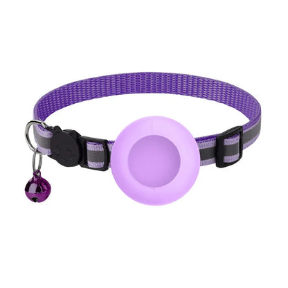 Adorable Reflective Cat Collar with Breakaway Safety, Bell, and Airtag Holder - Perfect for Your Feline Friend!