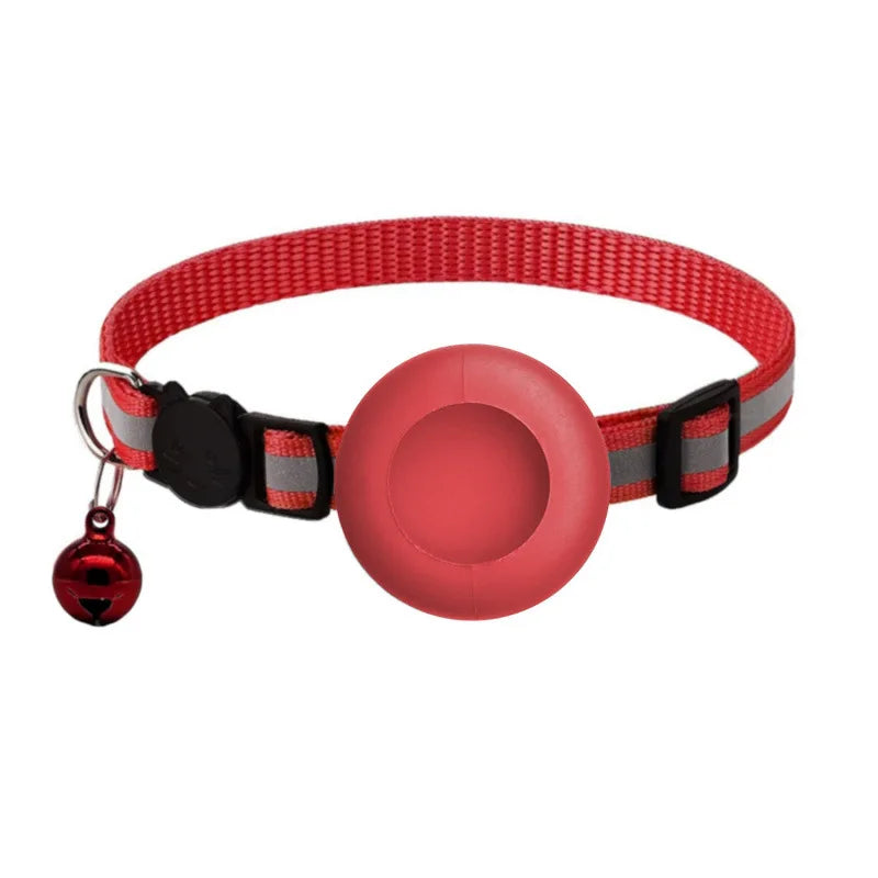 Adorable Reflective Cat Collar with Breakaway Safety, Bell, and Airtag Holder - Perfect for Your Feline Friend!