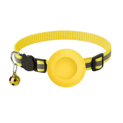 Adorable Reflective Cat Collar with Breakaway Safety, Bell, and Airtag Holder - Perfect for Your Feline Friend!