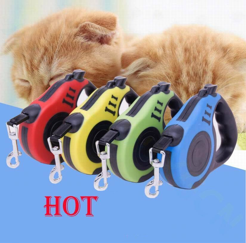 16.5FT Automatic Retractable Dog Leash - Hands-Free Walking Lead with Pet Collar - Free Shipping in the US