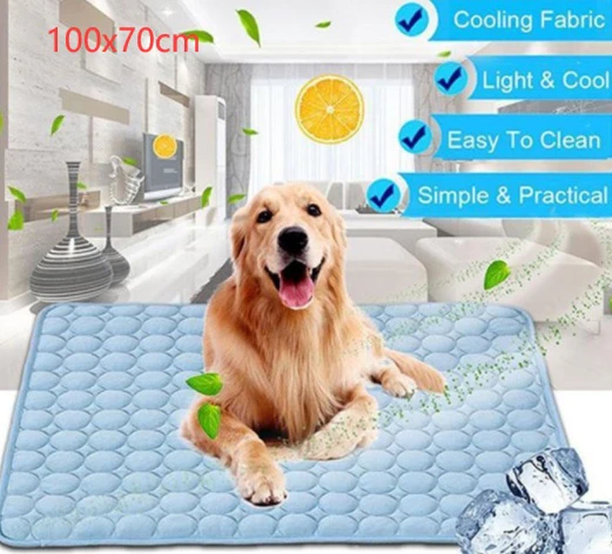Ultimate Cooling Comfort: Pet Dog & Cat Ice Silk Nest Pad for Summer Relief